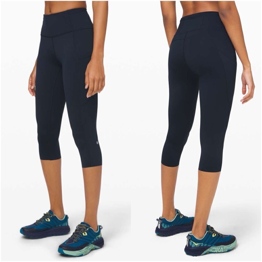 Lululemon Fast and Free Crop II 19" *Non-Reflective
True Navy 4